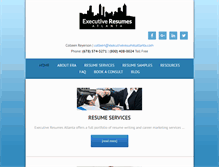 Tablet Screenshot of executiveresumesatlanta.com